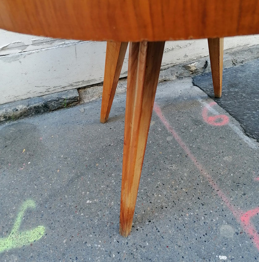 Round coffee table, beech, 1950