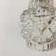 Vintage molded glass pendant lamp