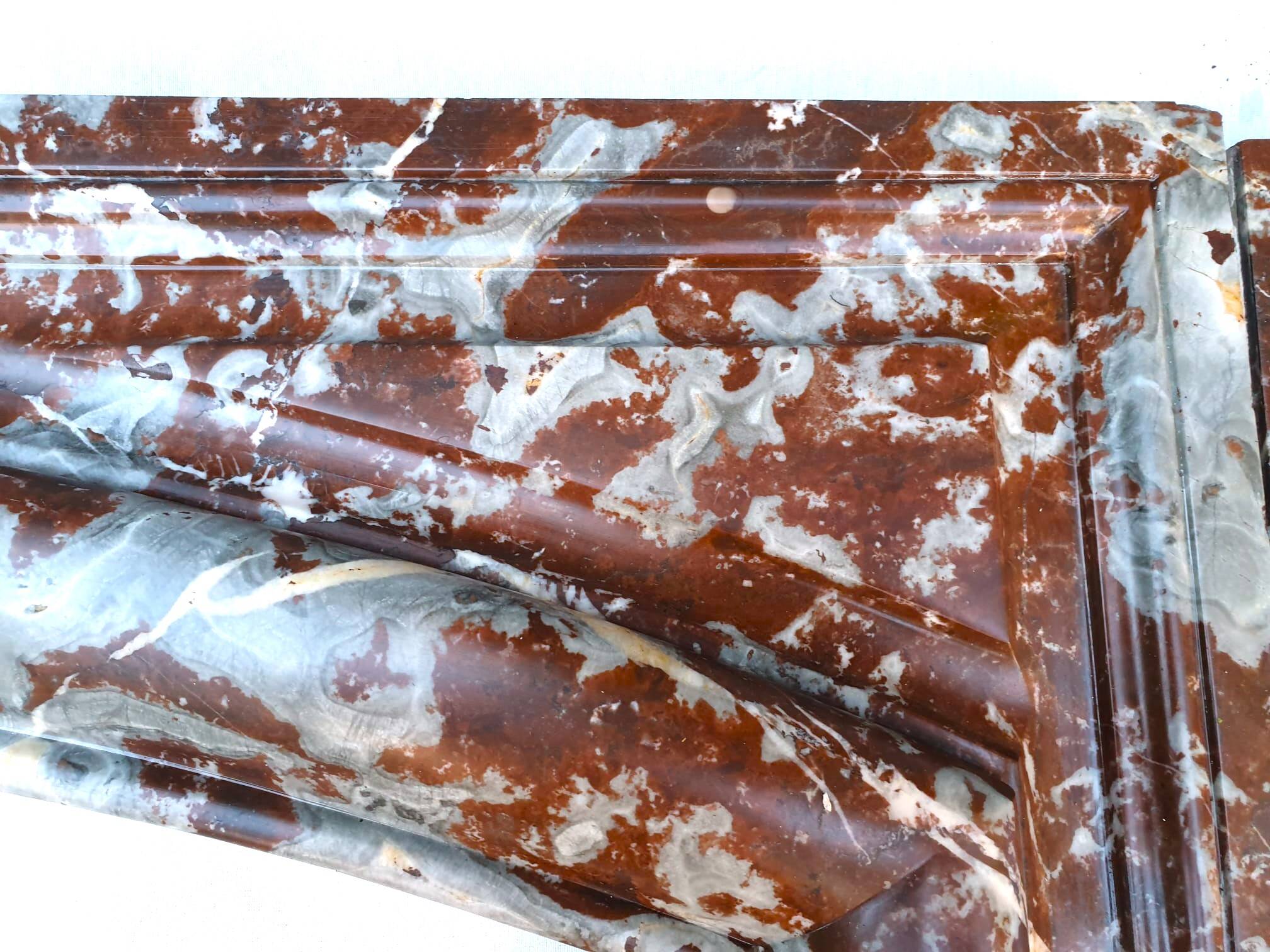 Louis XIV fireplace in Languedoc marble