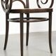 Ensemble de 2 chaises vintage originales design Thonet modèle Long John avec accoudoirs.