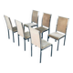 Italian Hollywood Regency Style Modernist Dining Chairs, 1970s, Set of 6