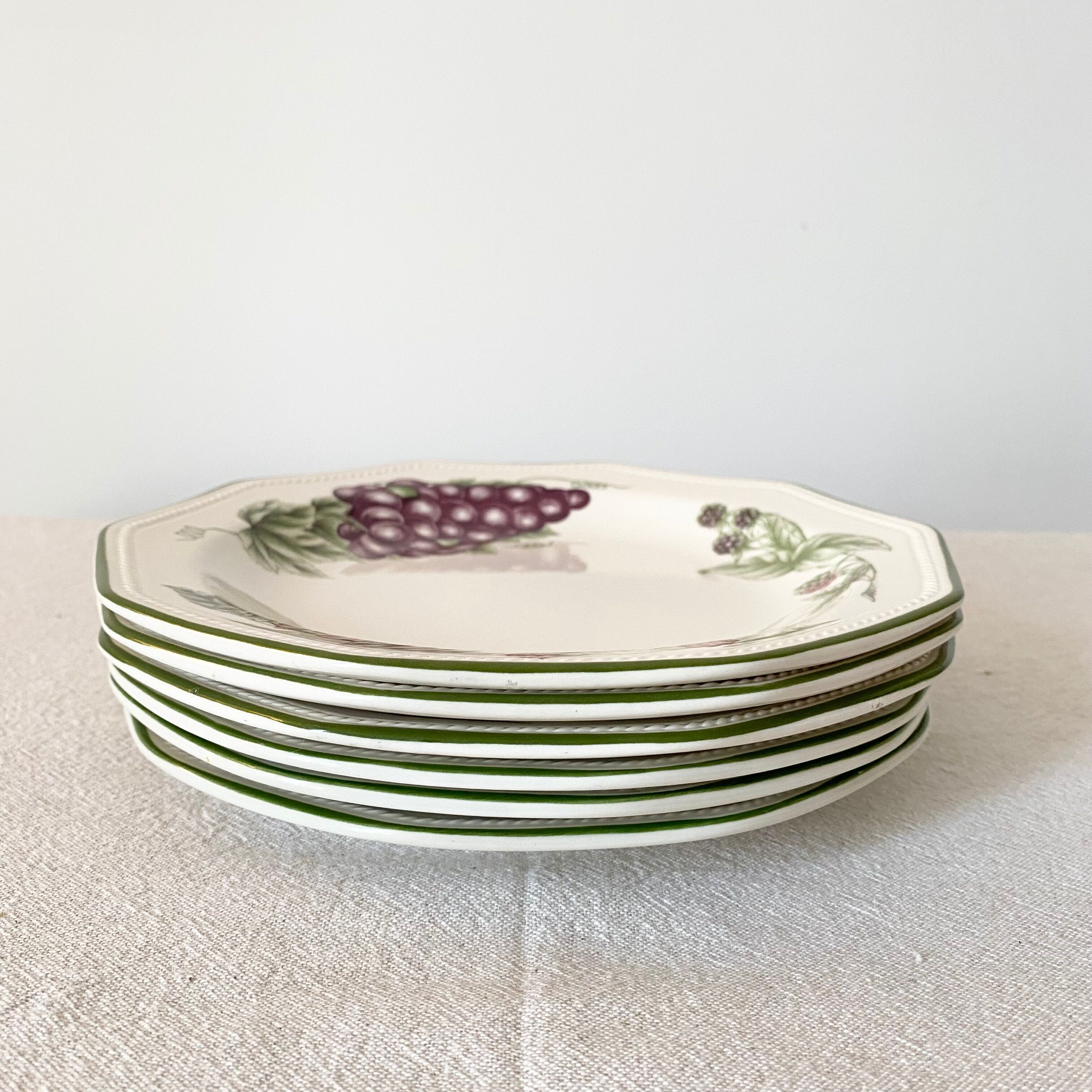 6 English dessert plates