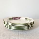 6 English dessert plates