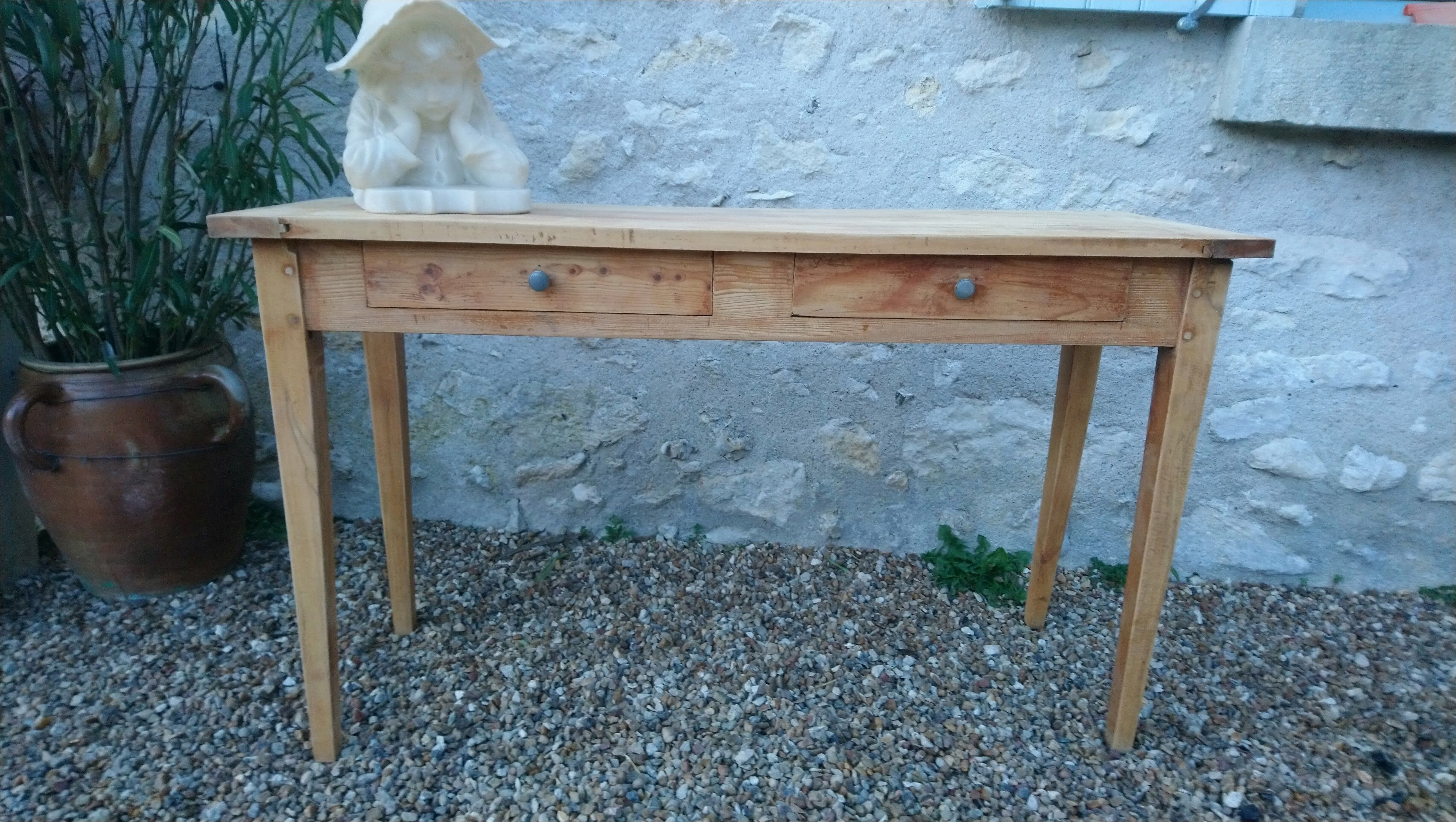 Console vintage wood L120