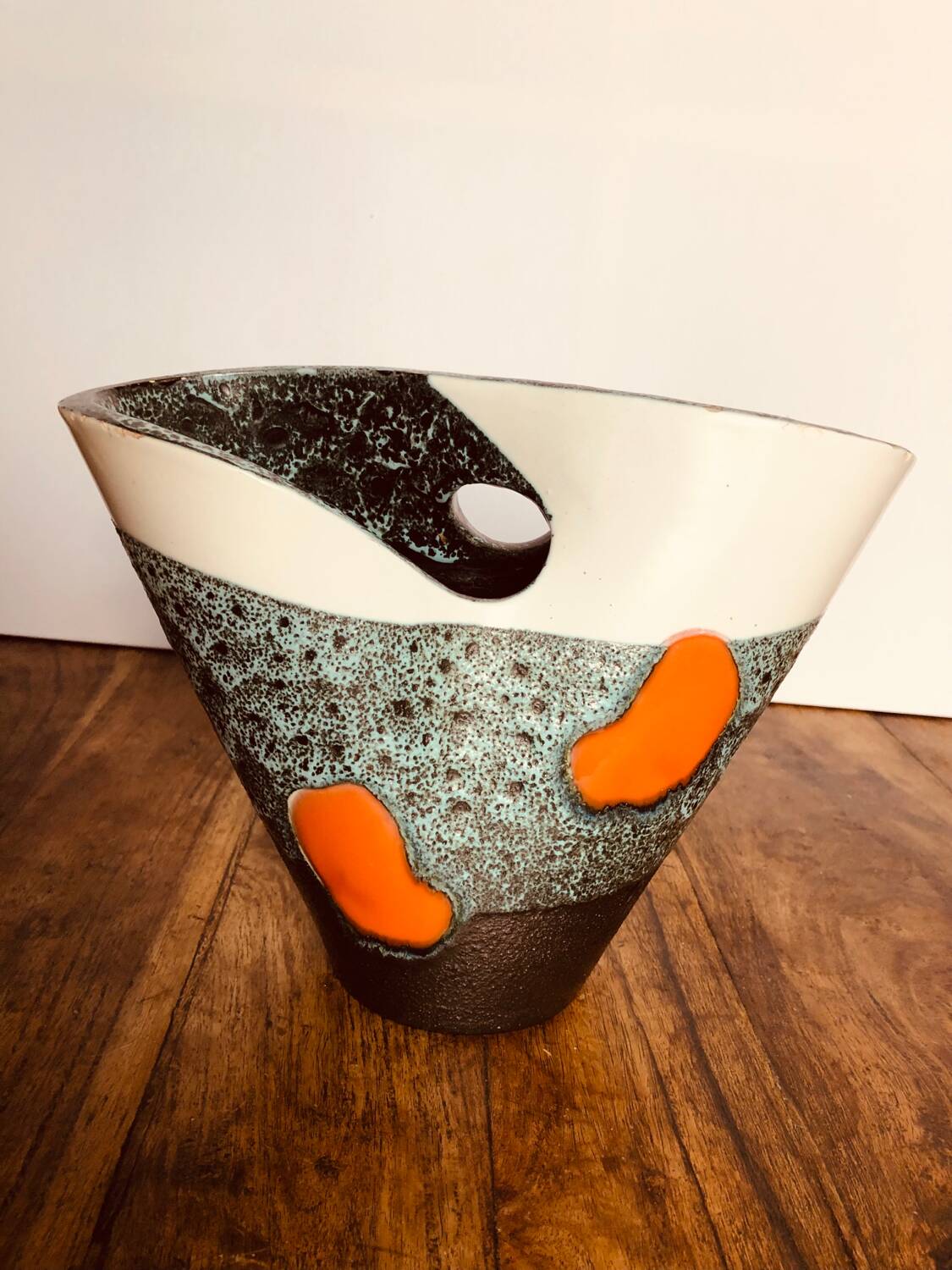 Large ceramic vase Elchinger France. 1950s