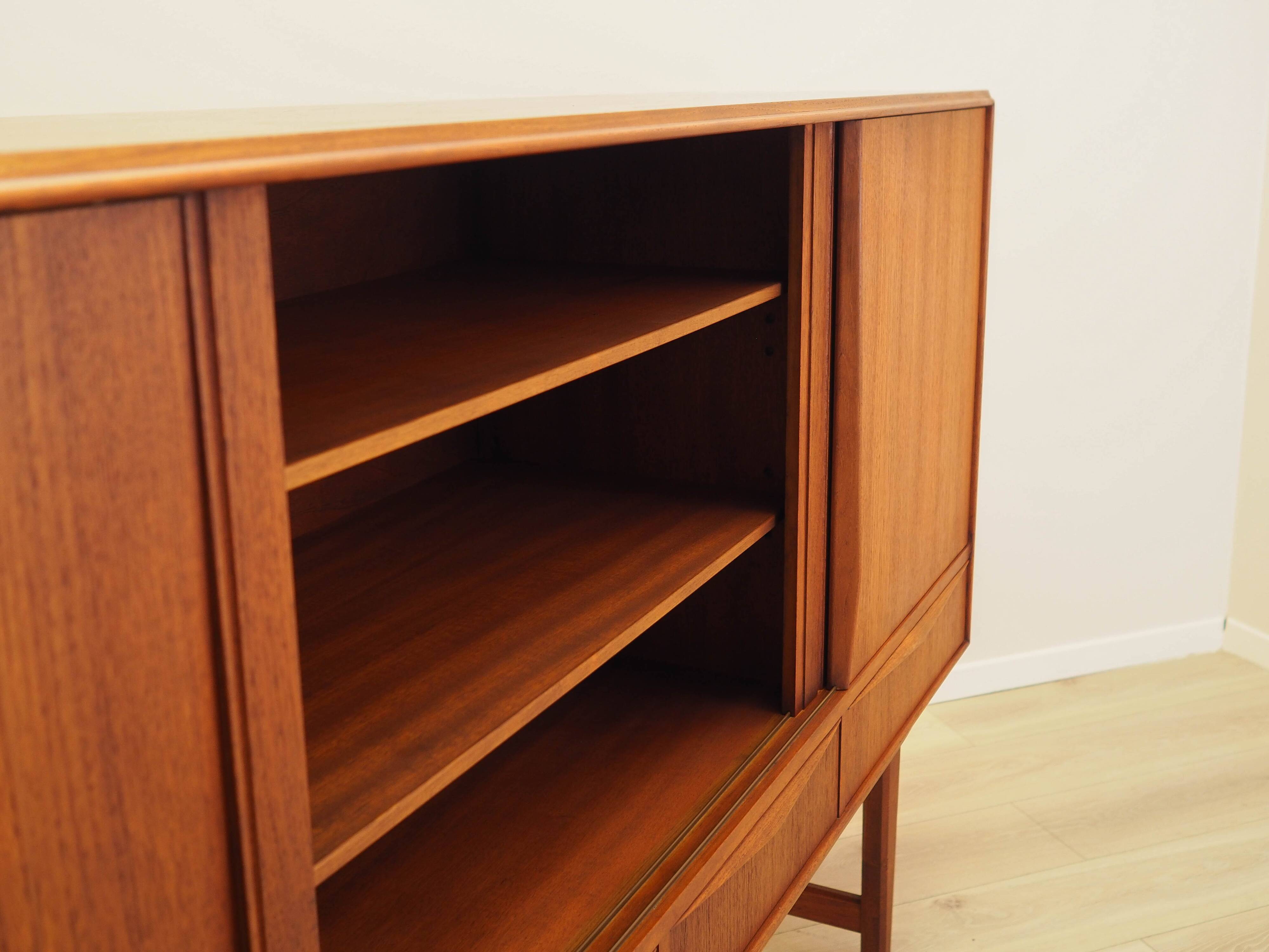Teak highboard, Danish design, 1960s, designer: E.W. Bach