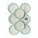 8 vintage French white and green porcelain plates from Céranord