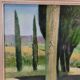 Oil on the link “El callejón de los cipreses”, René Genis, Pai painting