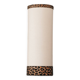 Wall light - PIA white linen X leopard
