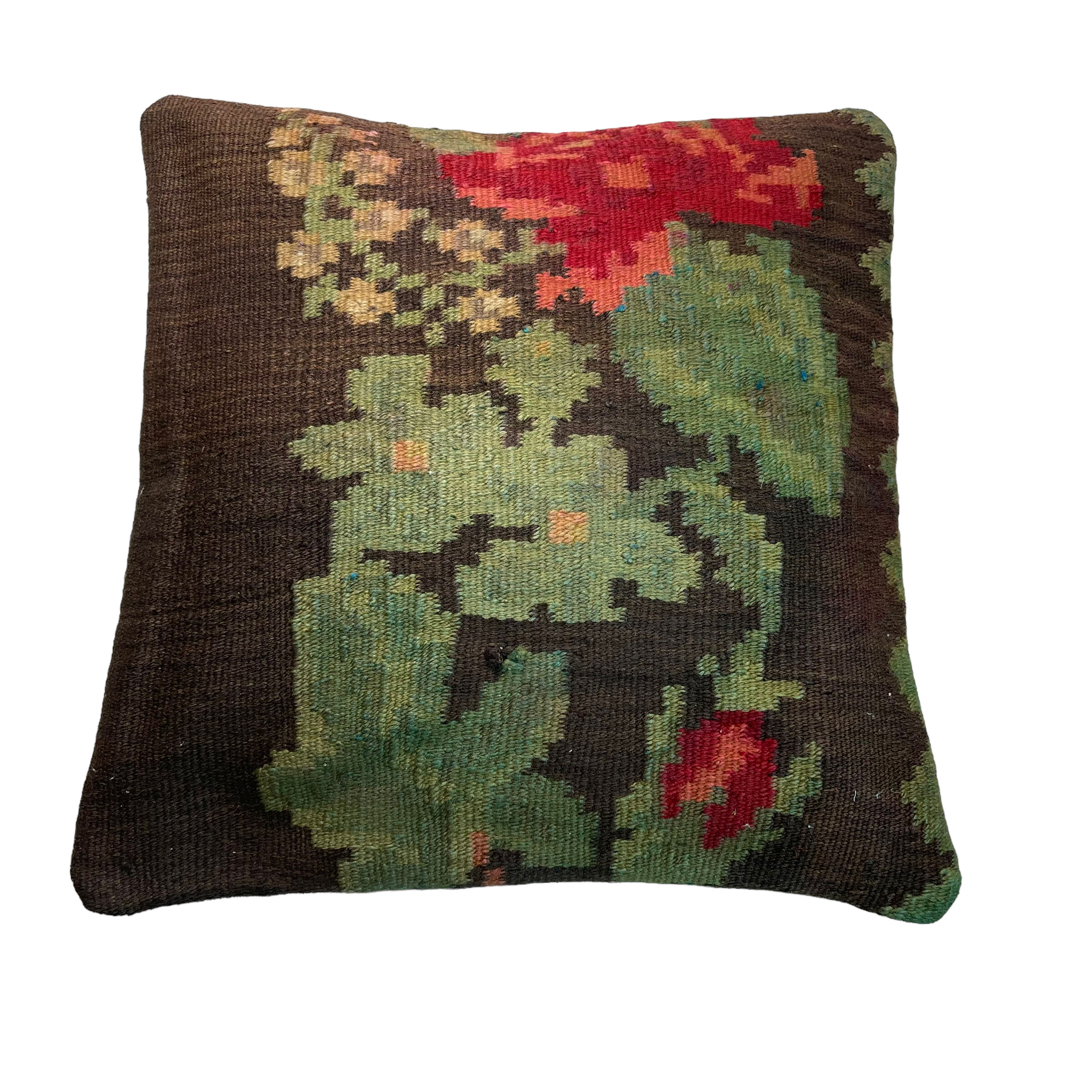 Vintage turkish kilim cushion cover 40x40cm