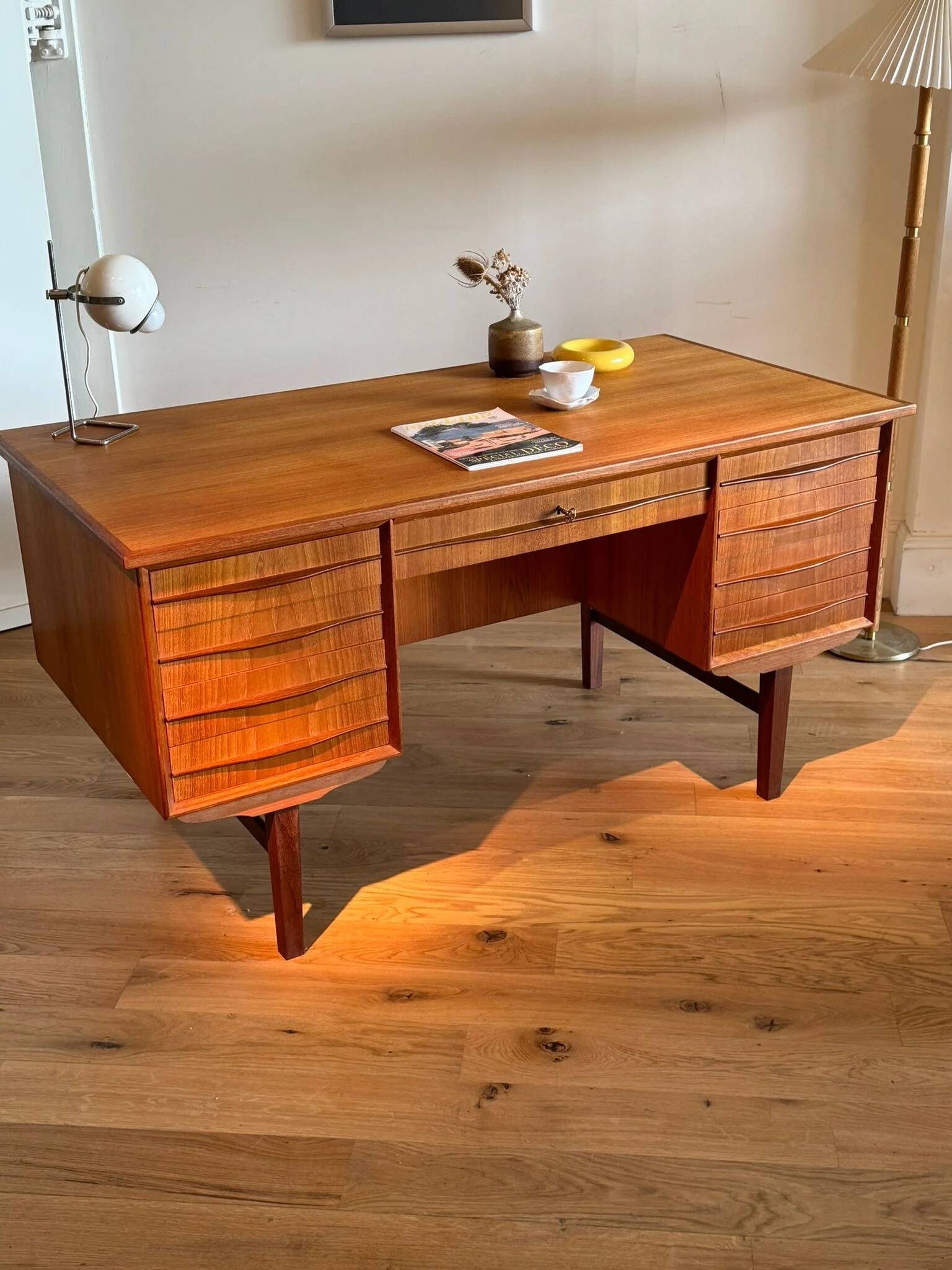 Vintage Scandinavian oak desk "Karl"