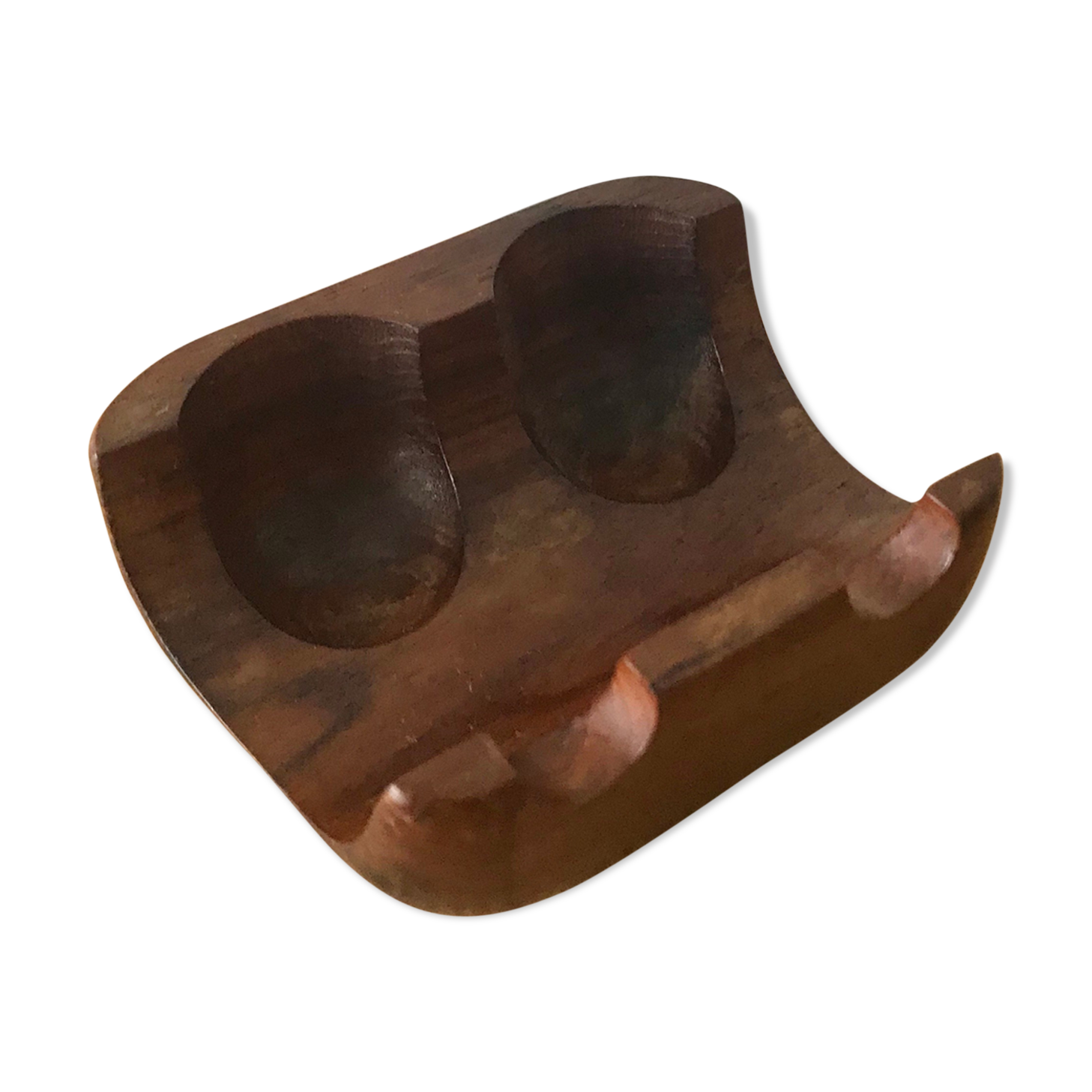 Scandinavian teak pipe holder sign