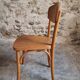 Ensemble de 6 chaises bistrot françaises vintage en bois courbé par Luterma, vers 1950–1970