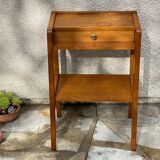 vintage geometric bedside cabinet
