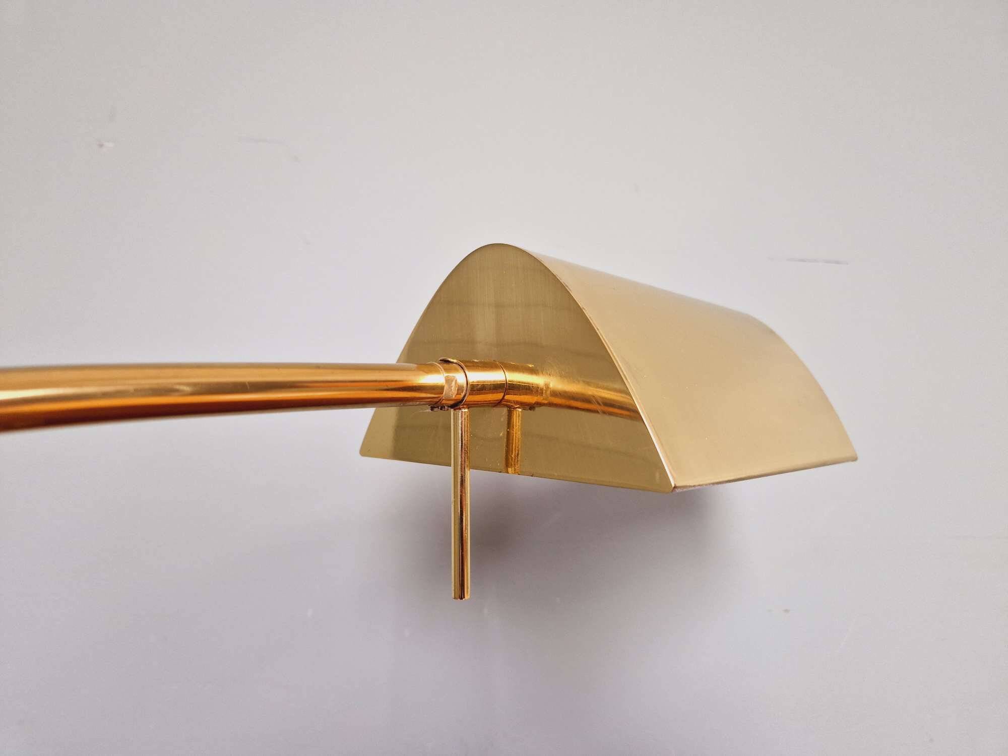 Grande lampe de bureau en laiton, Cosack Leuchten, 1970