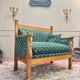 19th century Empire period cherry wood wall bench