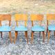 Set 6 vintage chairs