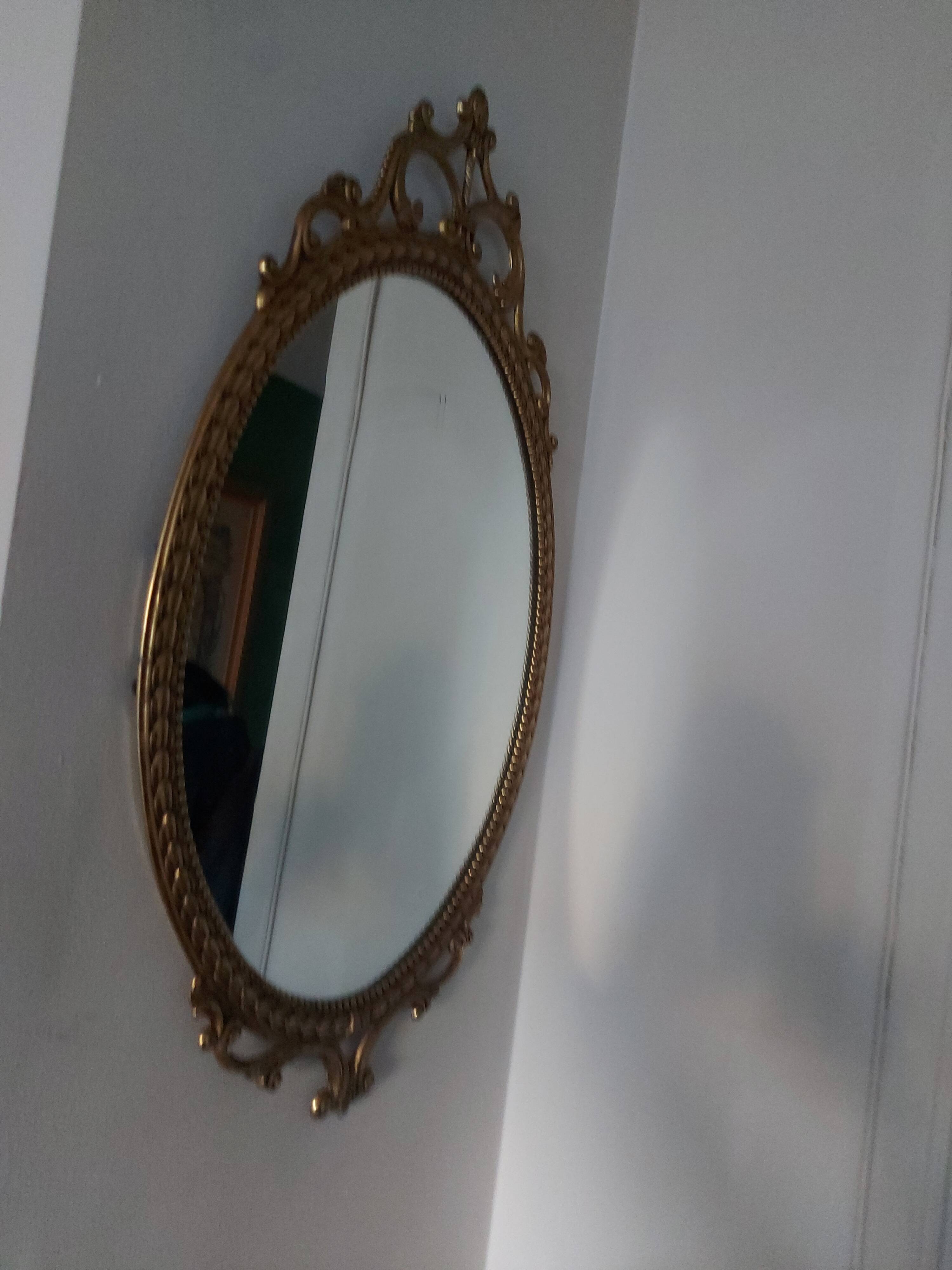 Baroque mirror in gilded brass, C.G.R
