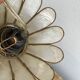 Mother-of-pearl and brass pendant lamp vintage circa 1960