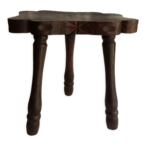 Tabouret tripode brutaliste