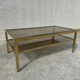Table basse fer et plateau en verre