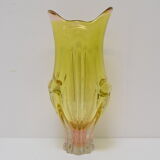 Vintage metallurgical glass vase designed by Josef Hospodka for Chribska, 1960s