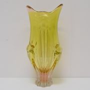 Vintage metallurgical glass vase designed by Josef Hospodka for Chribska, 1960s