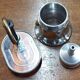 Espresso coffee maker a cup