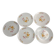 Porcelain flat plates with floral decoration