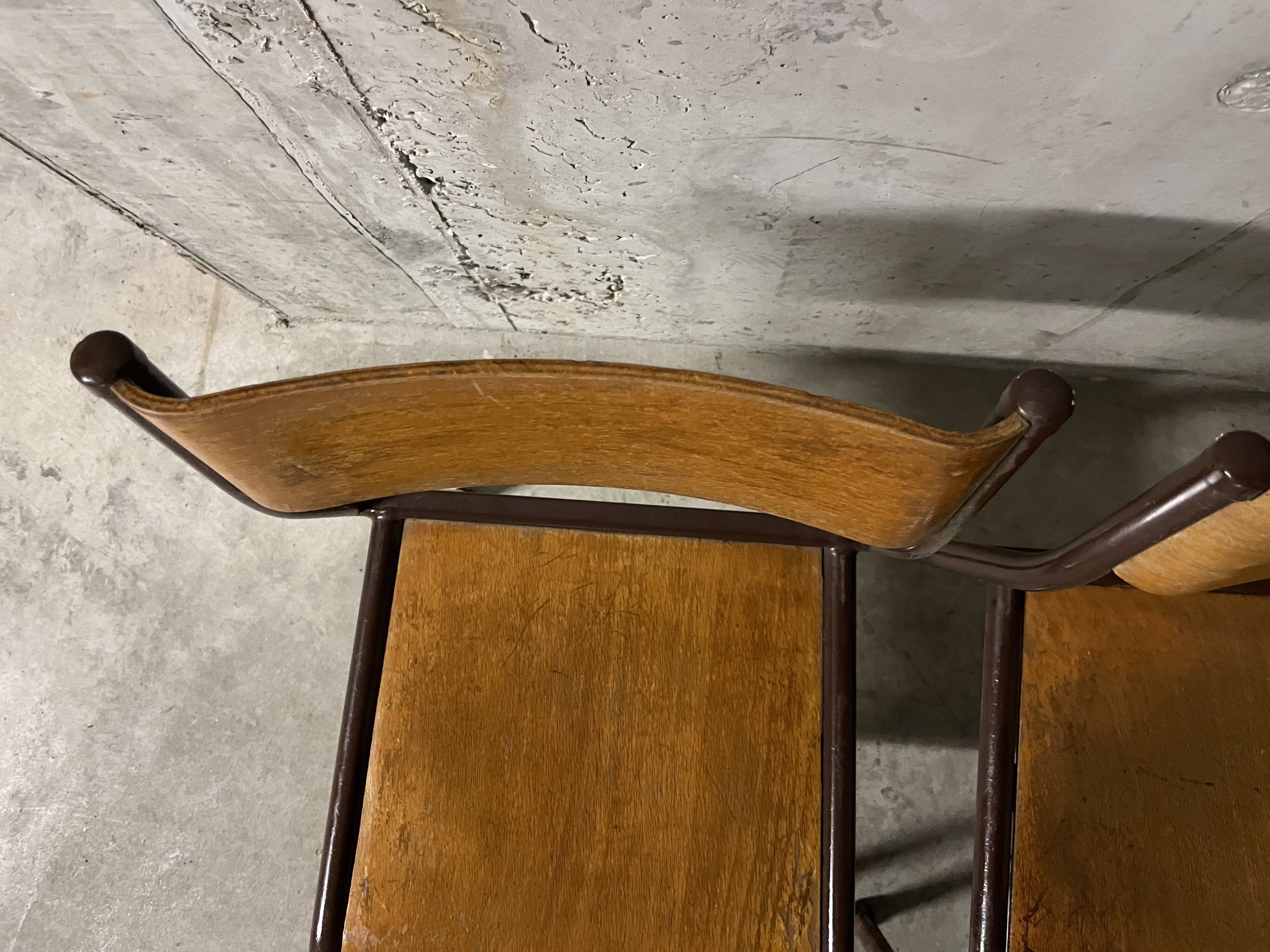 Pair of Mullca school chairs