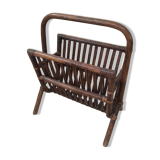 Rattan and bamboo magazine holder
