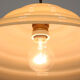 Mid-century Yellow Glass & Brass Pendant Lamp