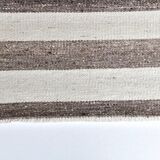 brown cream kilim carpet 120x140 cm, wool washabele rug , organic rug