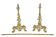 Pair of gilded bronze andirons decorated with serpents.