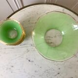 Set of 8 small bowls and a green granita bowl 60s-70s