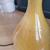 Mustard yellow glazed ceramic lamp base