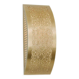 Moroccan brass wall light with intricate floral decoration