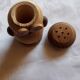 Set of 3 wooden spice pots, salters, owl shape