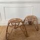 Paire de tabourets en rotin