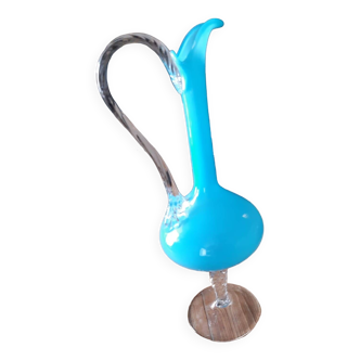 Carafe en verre de Murano Bleu Clair