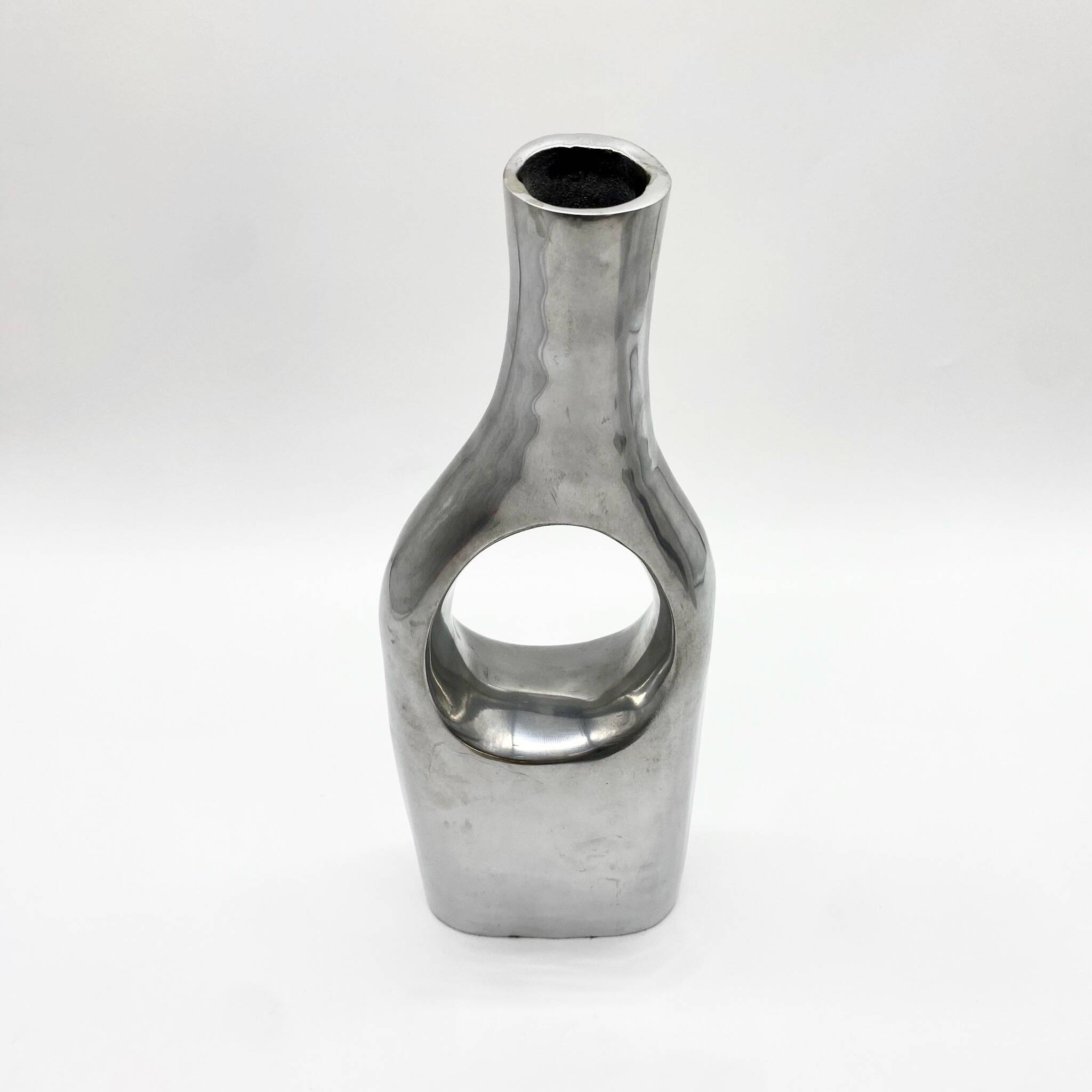Modernist vase / cast aluminum – 1970s