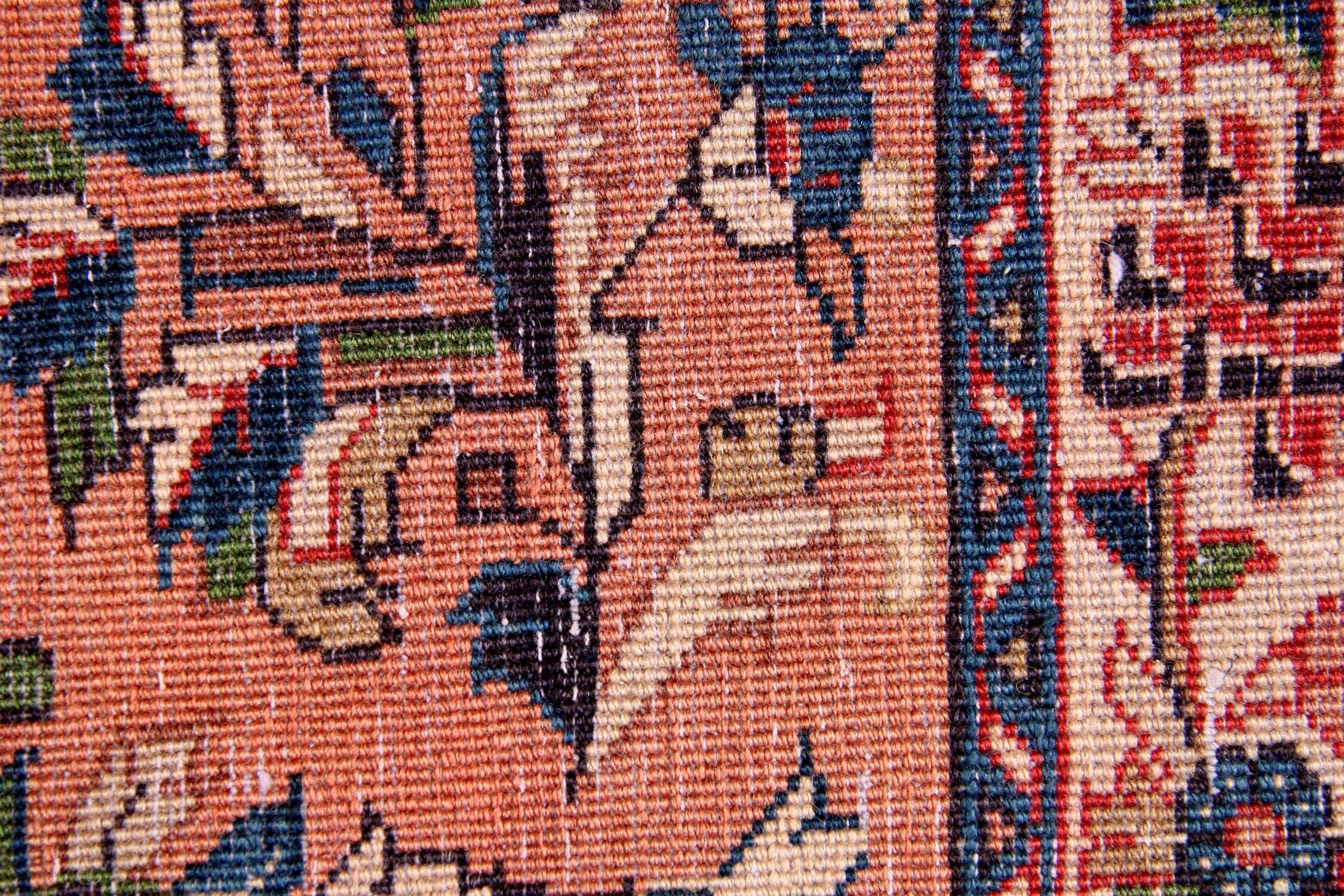 Traditional pink wool persian runner rug handwoven oriental wool carpet runner 85x295cm