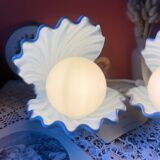 Rare pair of vintage shell lamps