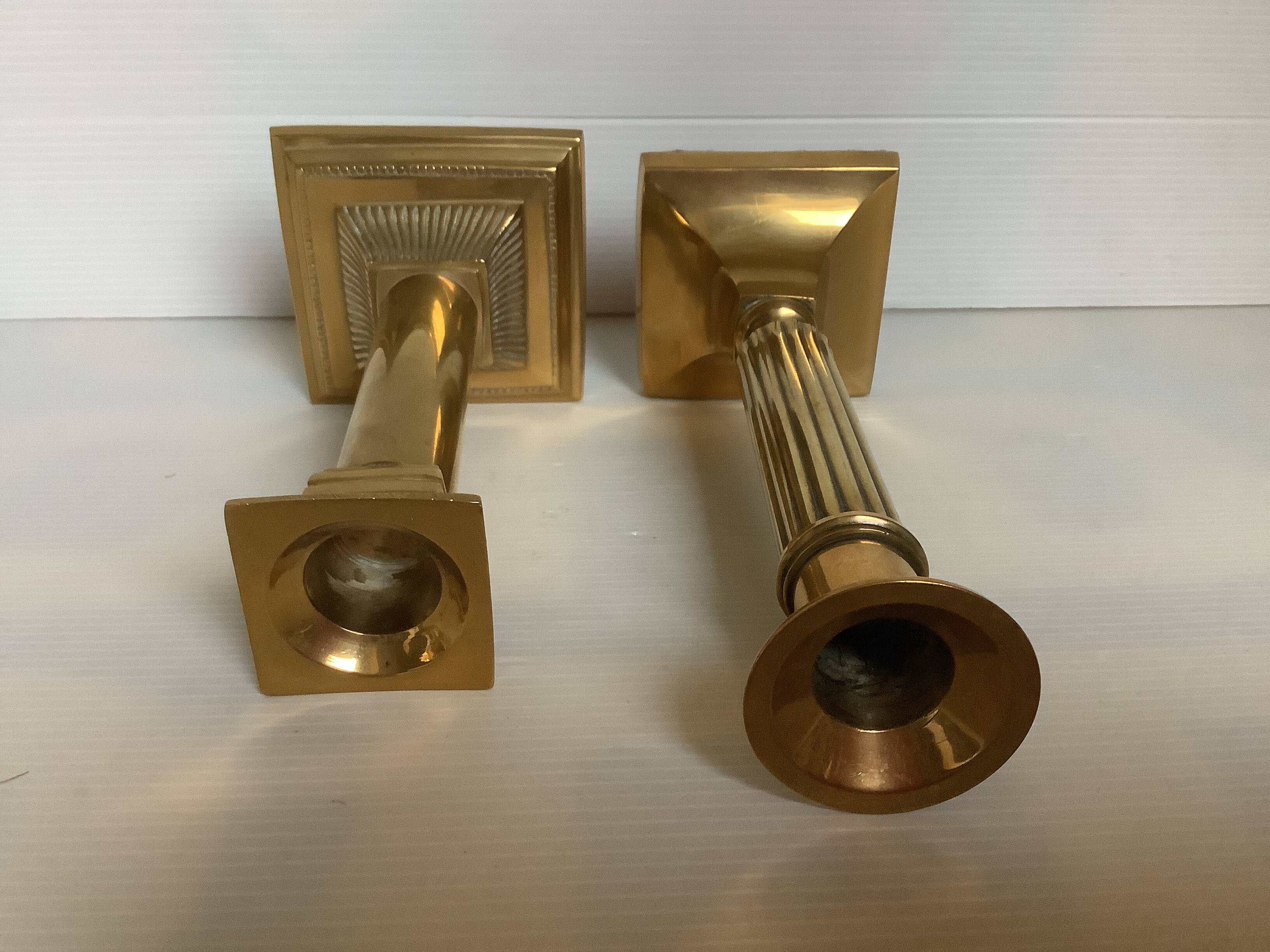 Pair of brass candlesticks