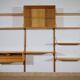 Système d'étagères murales modulaires poul cadovius royal, chêne, design danois, années 1960