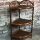 Corner shelf in rattan 70