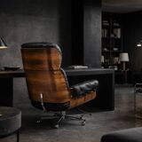 Vintage Mid-Century Modern Swiss Leather Lounge Chair from Giroflex