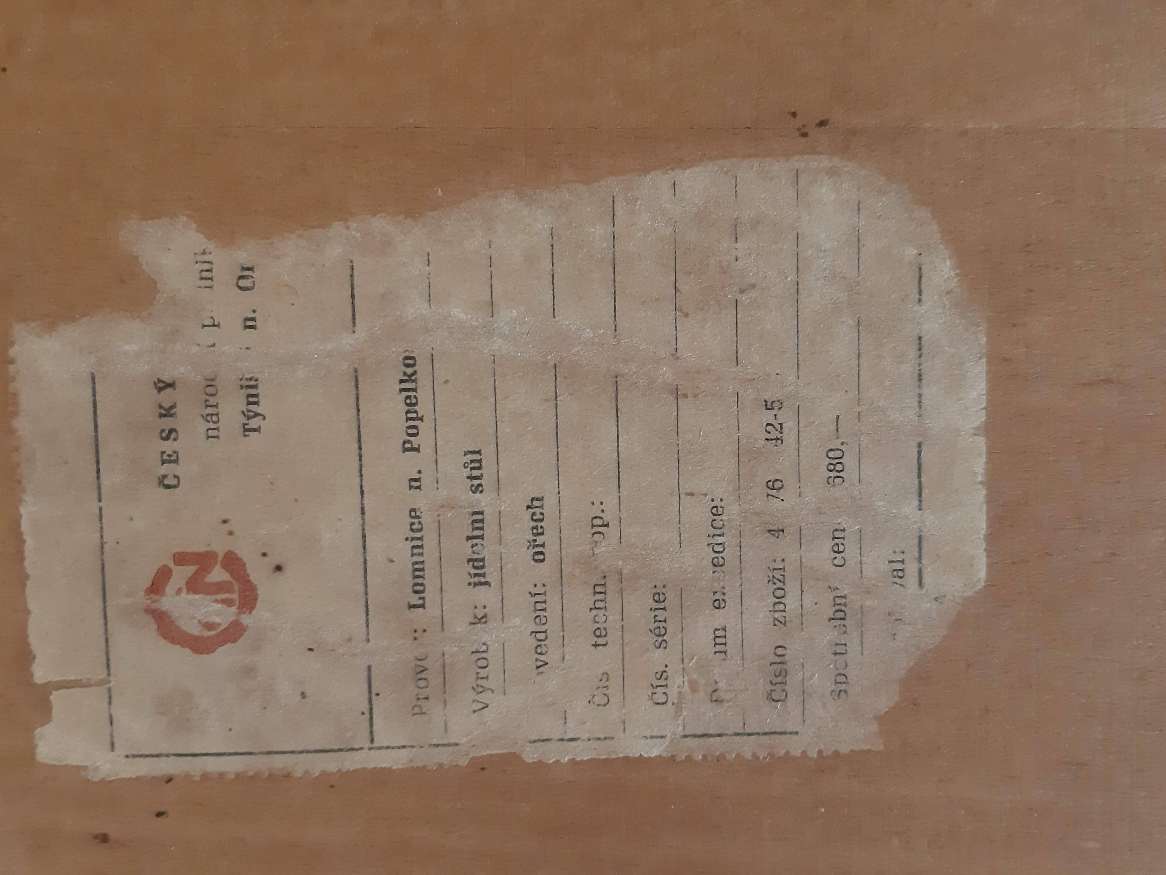 Extension table in Walnut Cesky Nabytek, Vintage Czech 1950 s