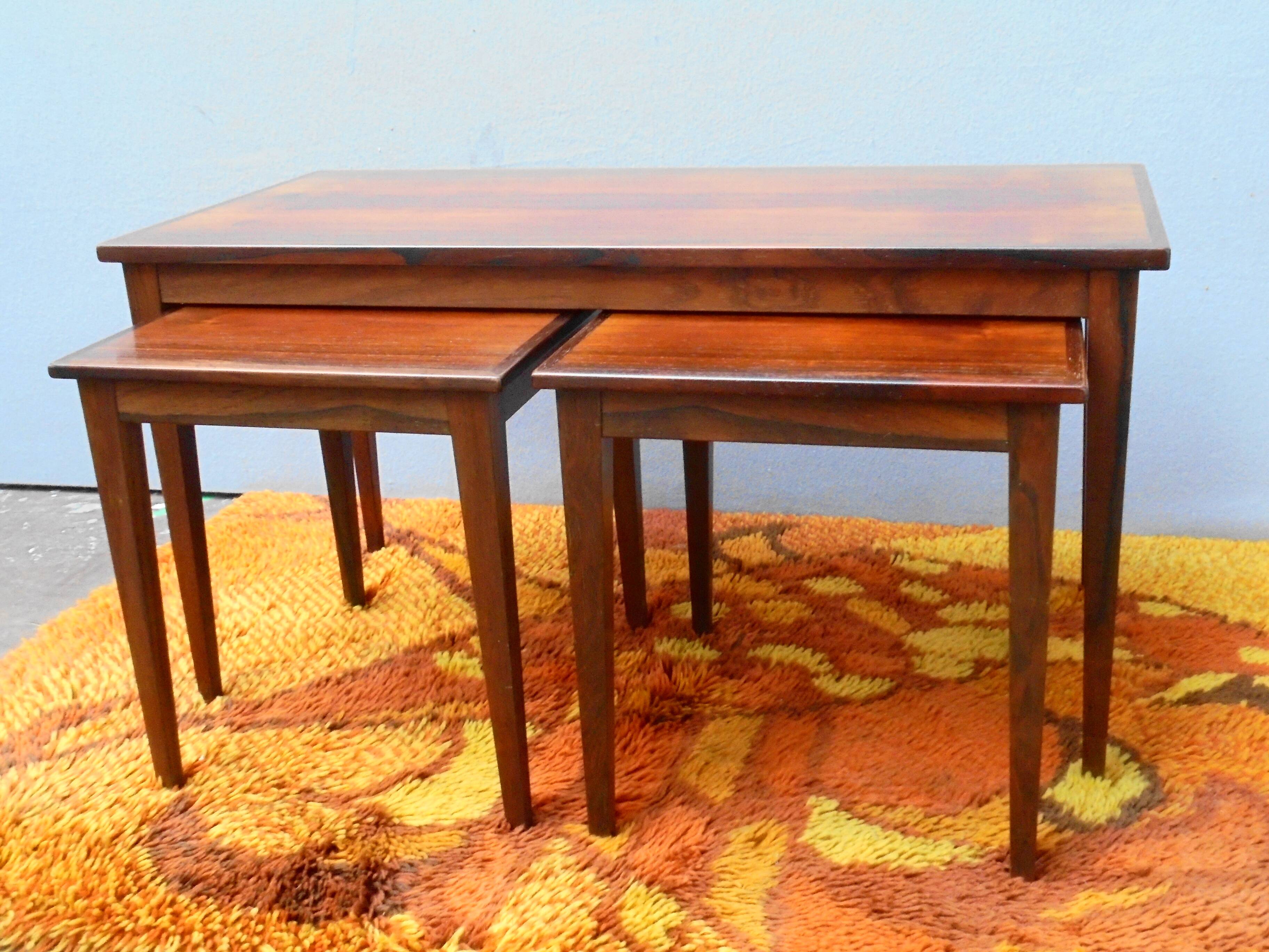 Danish rosewood nesting tables from the 60s edited by Kvalitet Funktion Form