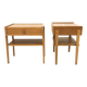 Set of 2 teak and oak bedside tables, Ferdinand Lundqvist, Sweden, 1960